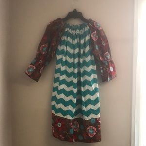 Girls chevron floral dress